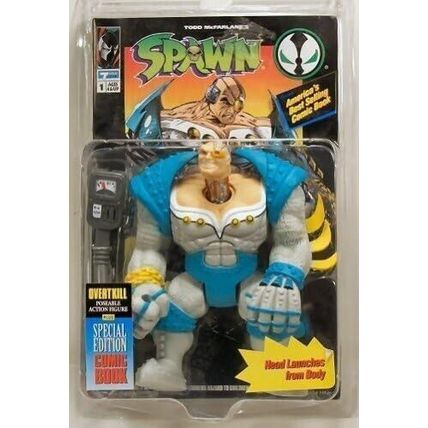 Spawn Ultra Action Figures Overtkill poseable action figure w/comic book by Spaw