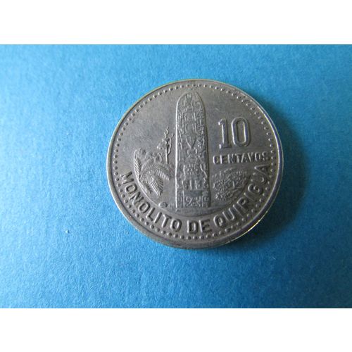 1989 REPUBLICA DE GUATEMALA TEN CENTAVOS FREE POST. AK