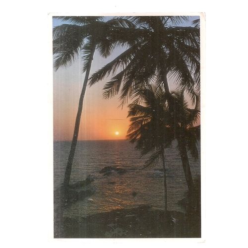 GOA, INDIA used vintage postcard c.1988 =