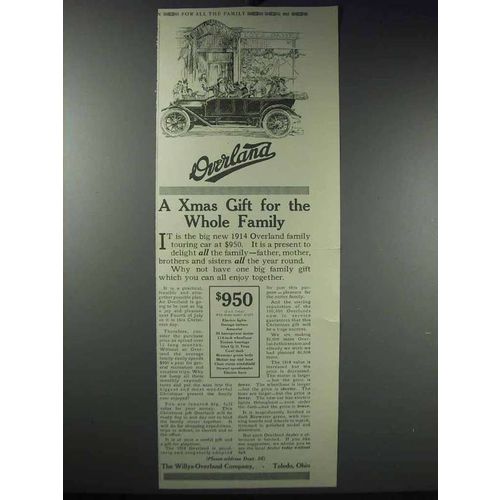 1914 Willys-Overland Cars Ad - A Xmas Gift