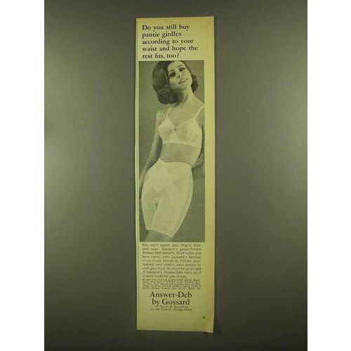 1965 Gossard Ad - Answer-Deb Pantie, Answer Bra