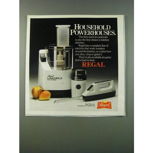 1986 Regal Ad - La Machine II Food Processor, Coffee and Spice Mill