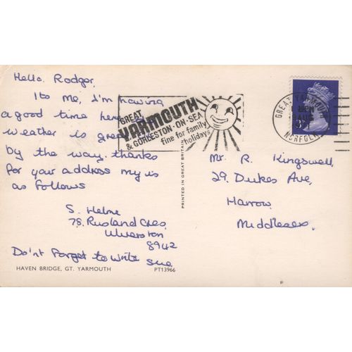 Vintage GB PC - Haven Bridge, Great Yarmouth, Norfolk