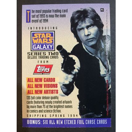 Star Wars Galaxy: Series 2 Trading Cards promo card P5, Topps 1994