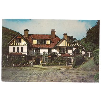 HUNTERS INN, HEDDON VALLEY, EXMOOR used postcard. 1973 postmark =