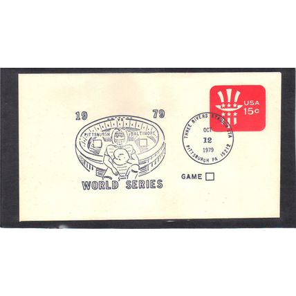 Event World Series 10/12/79 U581 15c Hat (No Cachet-U/A) CV40732
