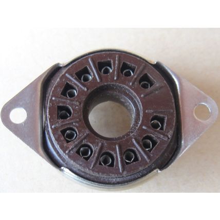 NOS SMK 12 Pin Compactron Plastic, Under-Chassis Mount, Valve / Tube Socket Base