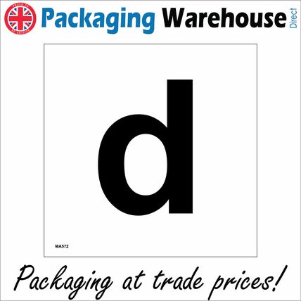 MA572 LETTER CHARACTER D SIGNWAREHOUSE SHELVING FACTORY STOREROOM ALPHABET