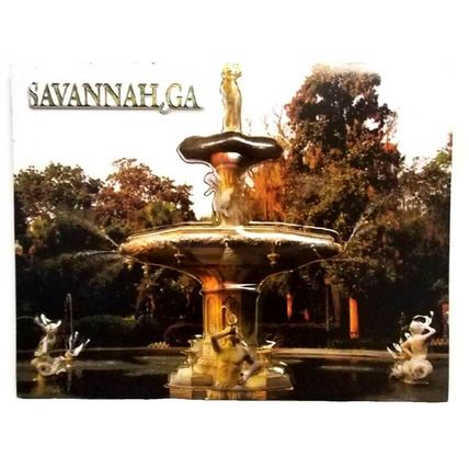 Savannah Georgia with Water Fountain Highlight Fridge Magnet