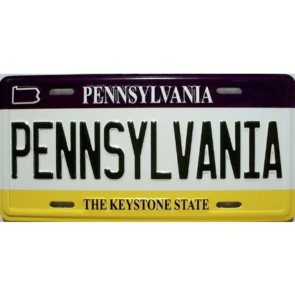 Pennsylvania State License Plate Novelty Fridge Magnet