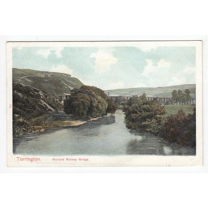 Marland Railway Bridge Torrington Postcard Devon Peacock Brand Series