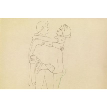 Snow White Prince Romantic Painting Artist Sketch Film Postcard