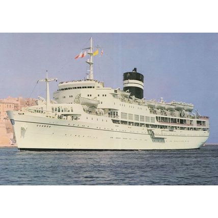 SS Uganda Ship Rare Tonnage Postcard