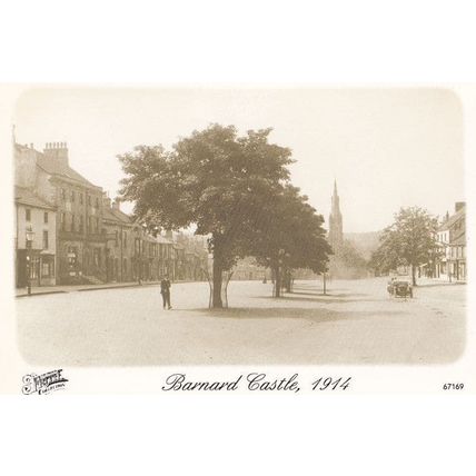 Barnard Castle in 1914 During WW1 Durham Postcard