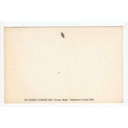 Ye Three Fyshes Inn Pub Turvey Postcard Bedfordshire