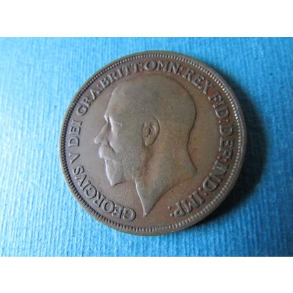 1914 GEORGE V ONE PENNY FREE POST.