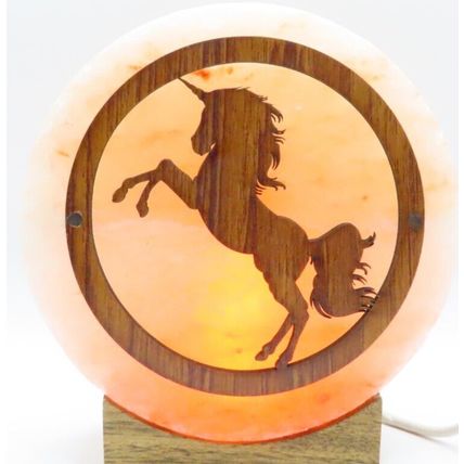 Unicorn Himalayan Salt Lamp USB 13.5 CM Gift Christmas Home Decor Natural