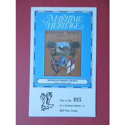 Maritime Heritage Burnham Thorpe Horatio Nelson Birthplace 085/500 Postcard #2