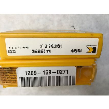 LOT 50 KENNAMETAL DWG 228582R02,84902044 CARBIDE INSERTS KC730,EJ