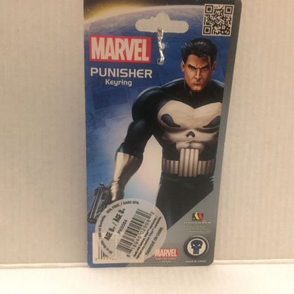 NEW Marvel Punisher Skull Logo Pewter Keyring