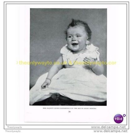 PRINCESS ELIZABETH, AGED 8 MONTHS, 1927, Book Illustration, 1953