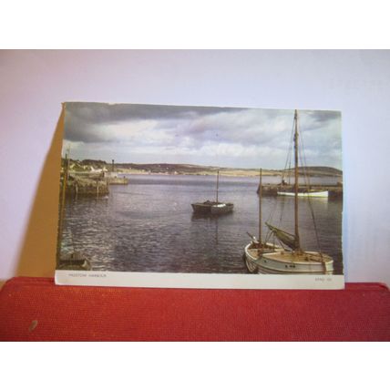 THE HARBOUR, PADSTOW, CORNWALL used vintage postcard by Jarrold 1957 postmark =
