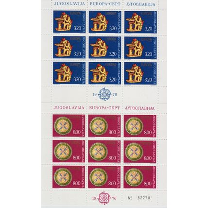 JUGOSLAVIA [1976] MiNr 1635-36 ( **/mnh ) CEPT Kleinbogen