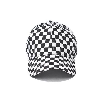 Checker Baseball Caps For Women Men Grid Lattice Casual Fitted Hat UK New