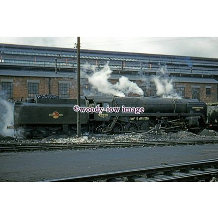 pu2377 - Engine No.92220 Evening Star at Cardiff Canton Shed - print 6x4