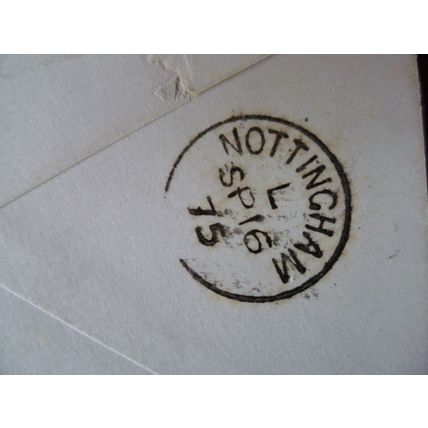 1875 GB QV 1d Red stamp 177 KS cover Manchester Whaley Bridge Nottingham Towle