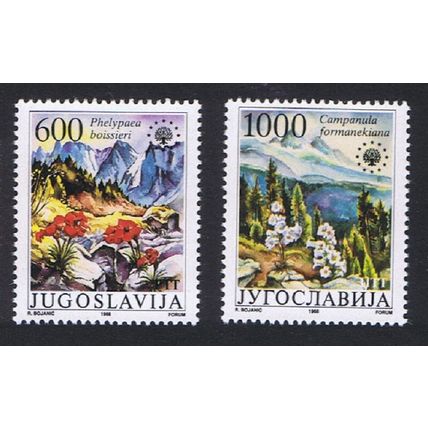 Yugoslavia Nature Protection Plants 2v 1988 MNH SG#2466-2467 Sc#1900-1901