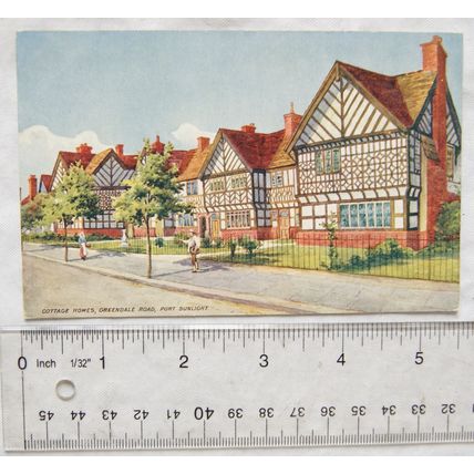 pre 1918 postcard Port Sunlight, Cottage Homes, Greendale Road ref1