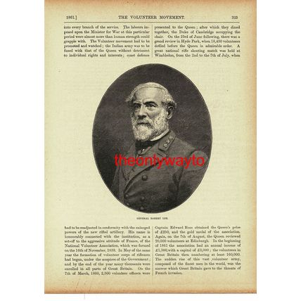 Robert E Lee, American General, Book Illustration (Print), c1895