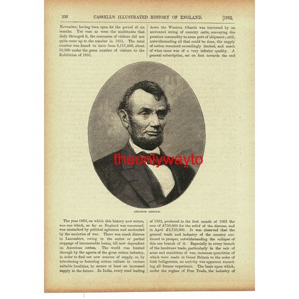 Abraham Lincoln, American President, Book Illustration (Print), c1895