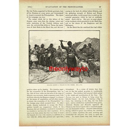 Zouaves Looting A Village, Crimean War, Book Illustration (Print), c1895
