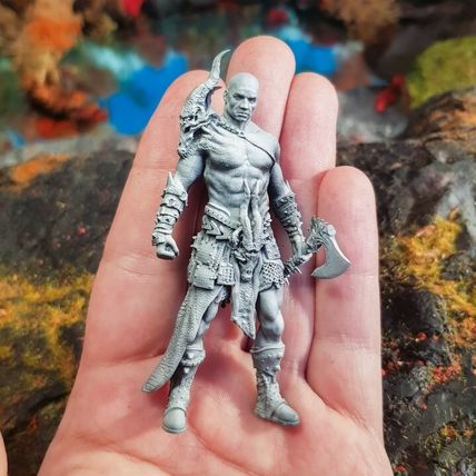 boneflesh dragon warrior 75mm miniature model highly detailed resin model