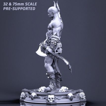 boneflesh dragon warrior 75mm miniature model highly detailed resin model