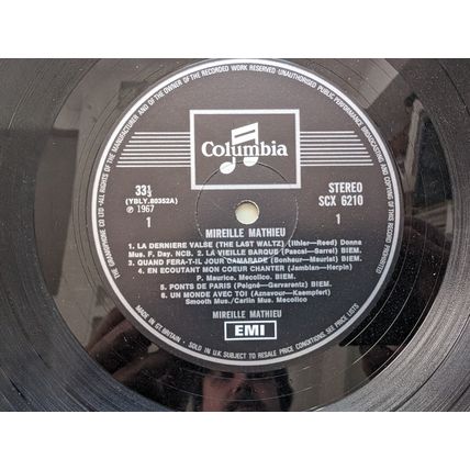 MIREILLE MATHIEU LP vinyl record 1969 1st UK issue POP chanson France VGC