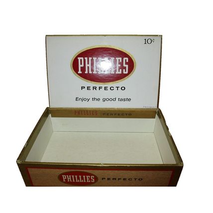 Vintage Phillies Perfecto Empty Cigar Storage Box For Your Collection