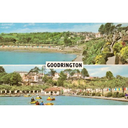 Goodrington, Devon multiview. Rock Walk, Boating Lake