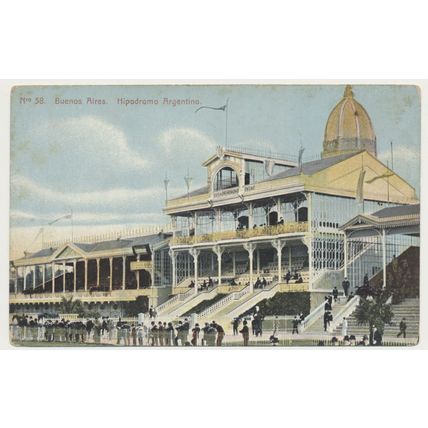 Argentina Buenos Aires Hipodromo Argentino early 20th C. RPPC Z. Fumagalli 58