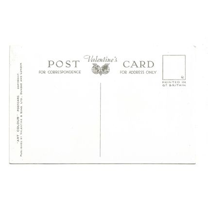 Postcard UK Scotland Edinburgh Castle & Ross Fountain border of Cameron tartan