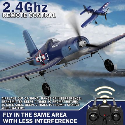 LEAMBE 4 Channel RC Plane - Ready to Fly Aerobatic Aircraft, Easy Control for Be