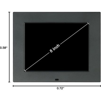KASTISS 8 Inch Black Digital Calendar Day Clock-Extra Large Impaired Vision Digi