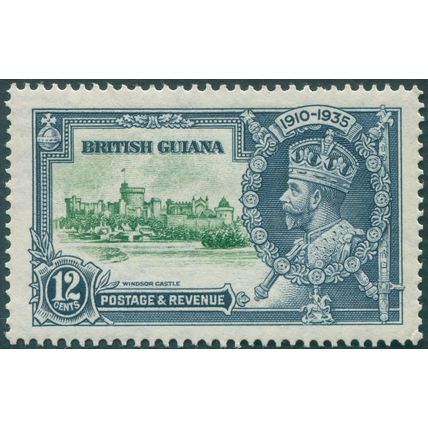 British Guiana 1935 12c green & indigo Jubilee SG303 unused