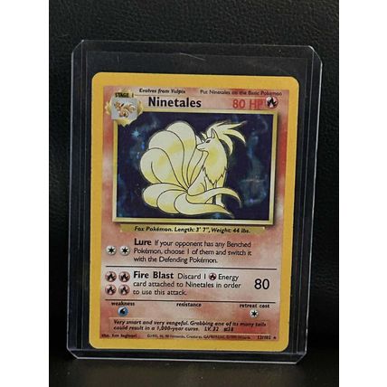 Ninetales - 12/102 - Holo Rare - Unlimited Edition Base Set Pokemon Trading Card
