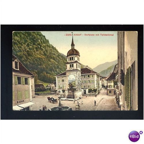 Switzerland ALTDORF Dorfplatz Postcard by Photoglob 3865