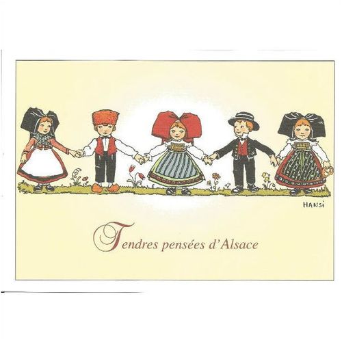 Hansi: 'Tendres pensées d'Alsace.'