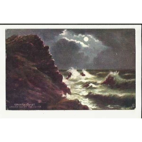 1495 Cornwall THE LIZARD Rough Sea Tuck Oilette Postcard