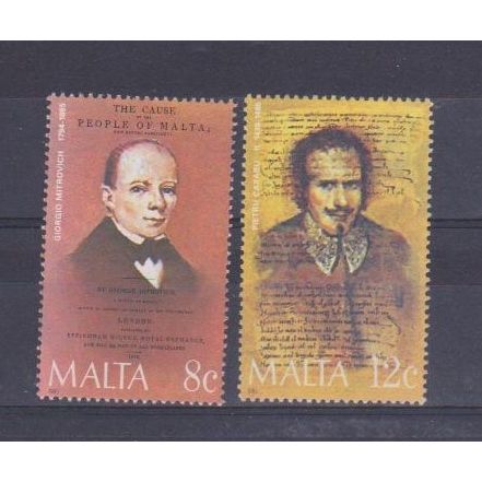 Malta.Celebrities Anniversaries set of 2.Mounted Mint.Oct16